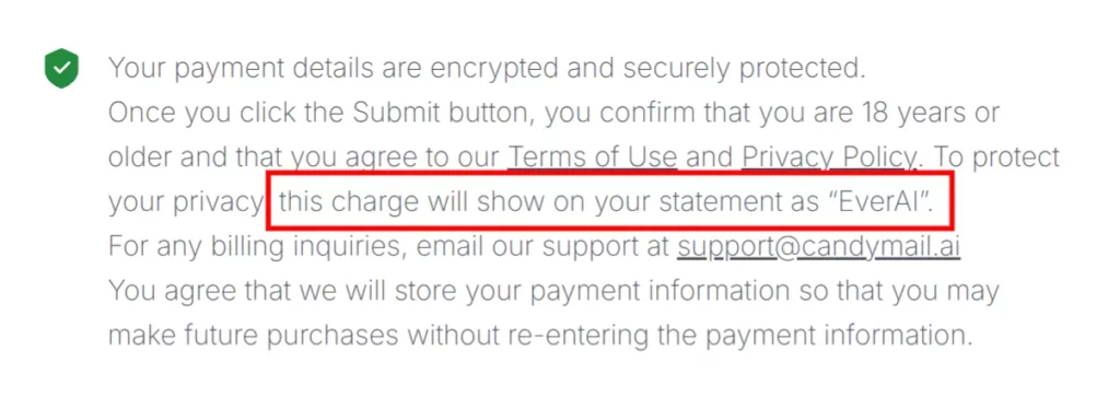Candy AI Payment Safety Discreet Billing