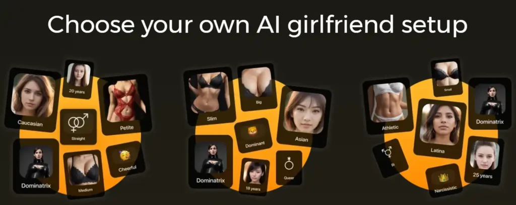 Choose your own AI girlfriend setup in Romantic AI