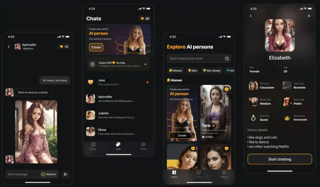 Romantic AI Features