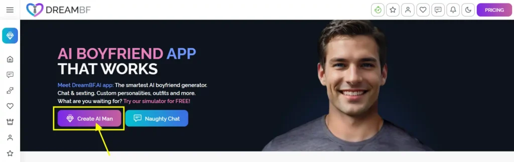 Create AI Boyfriend with DreamBF