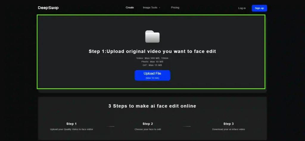 DeepSwap User Interface