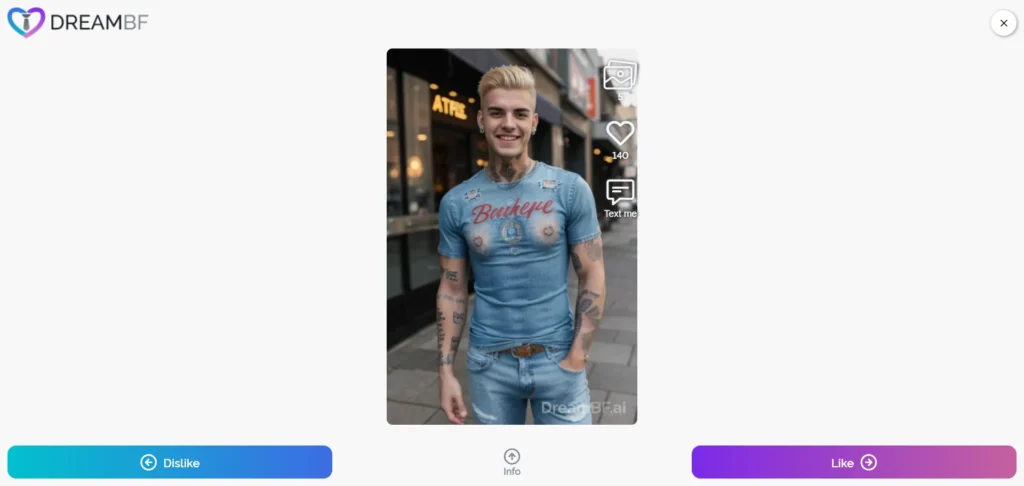 DreamBF Like Dislike feature