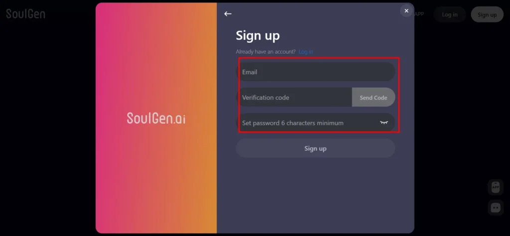 Enter Email Address to Login Soulgen