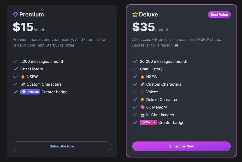 GirlfriendGPT Pricing