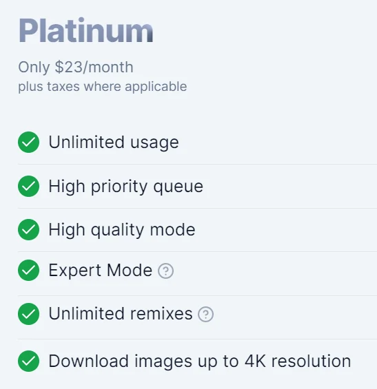 OnlyWaifus Pricing- Platinum Plan