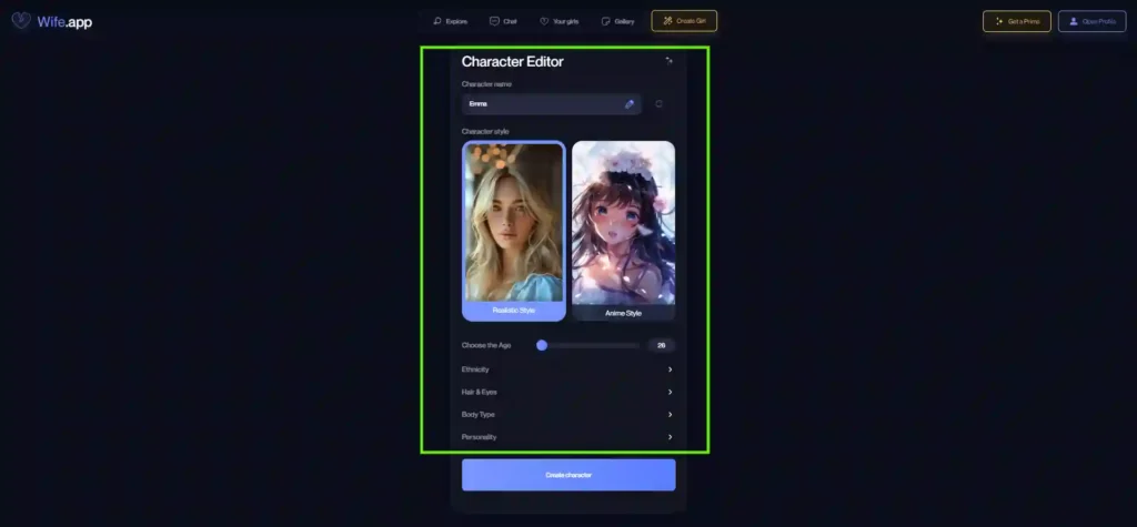 Wife.app User Interface