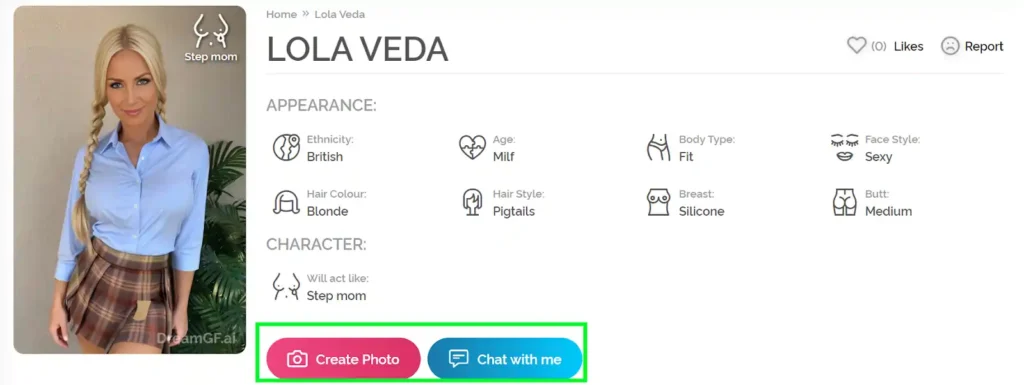 Interactive Chats of DreamGF
