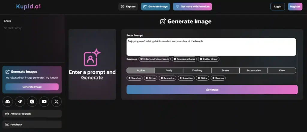 Kupid AI-Generate Images with Entering Prompt