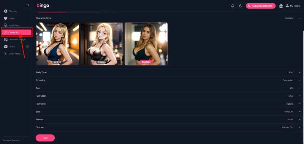 Tingo AI- Create Your AI Girlfriend