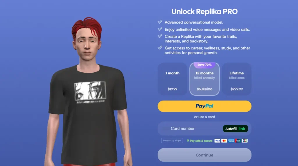 Replika AI Pricing