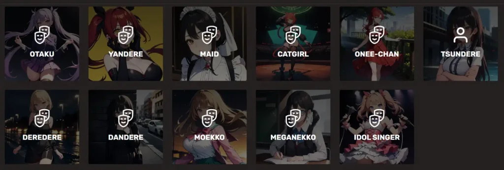 eHentai.ai character personality options