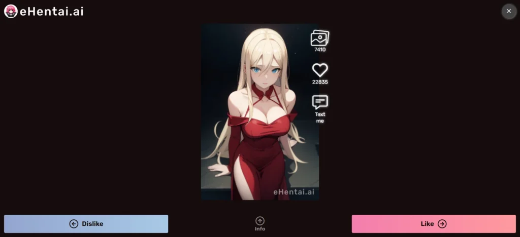 ehentai.ai Like Dislike Feature (AI Tinder)
