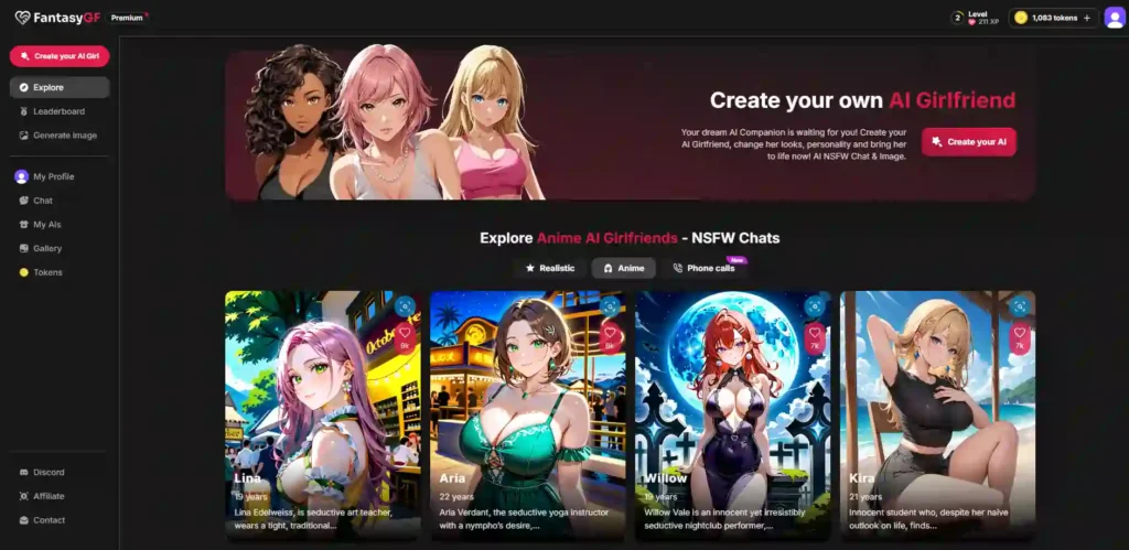 FantasyGF - AI Anime Companions