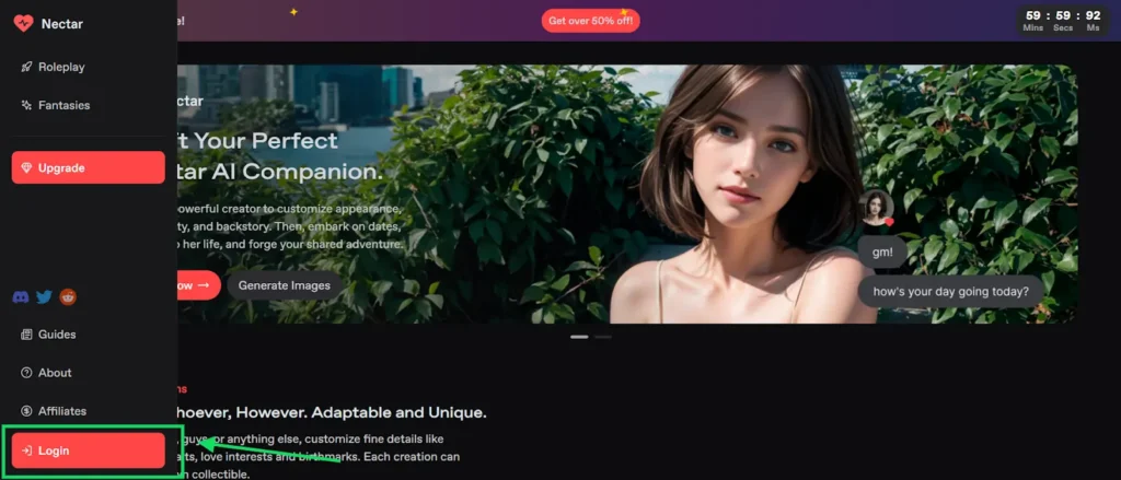 Login in to Nectar AI