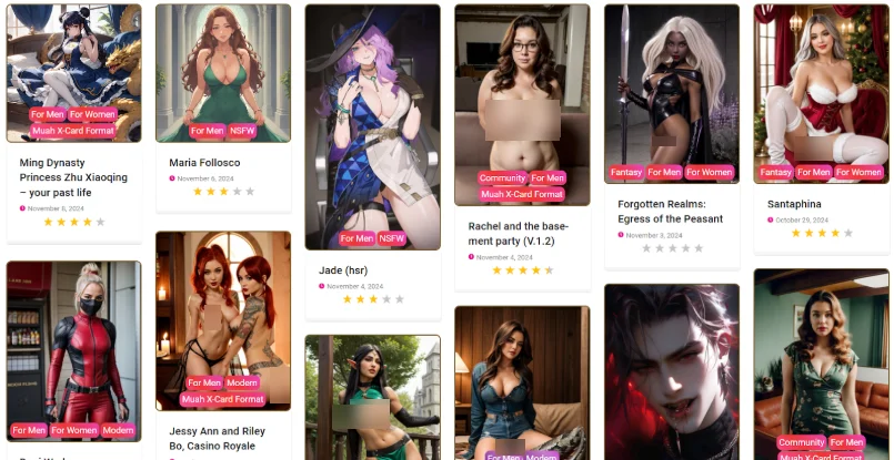 Muah AI - AI Character Cards for men