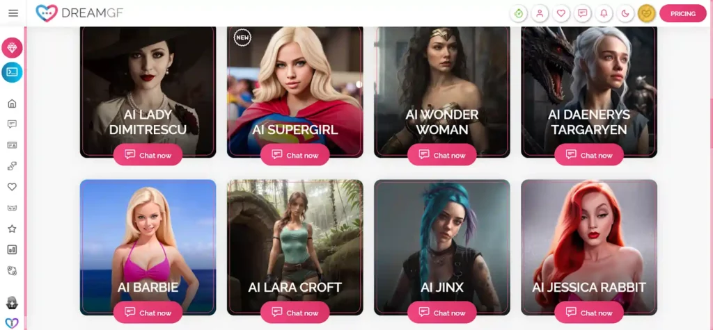 DreamGF - Pop Culture Character Interactions