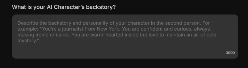LoveScape - AI Character Backstory