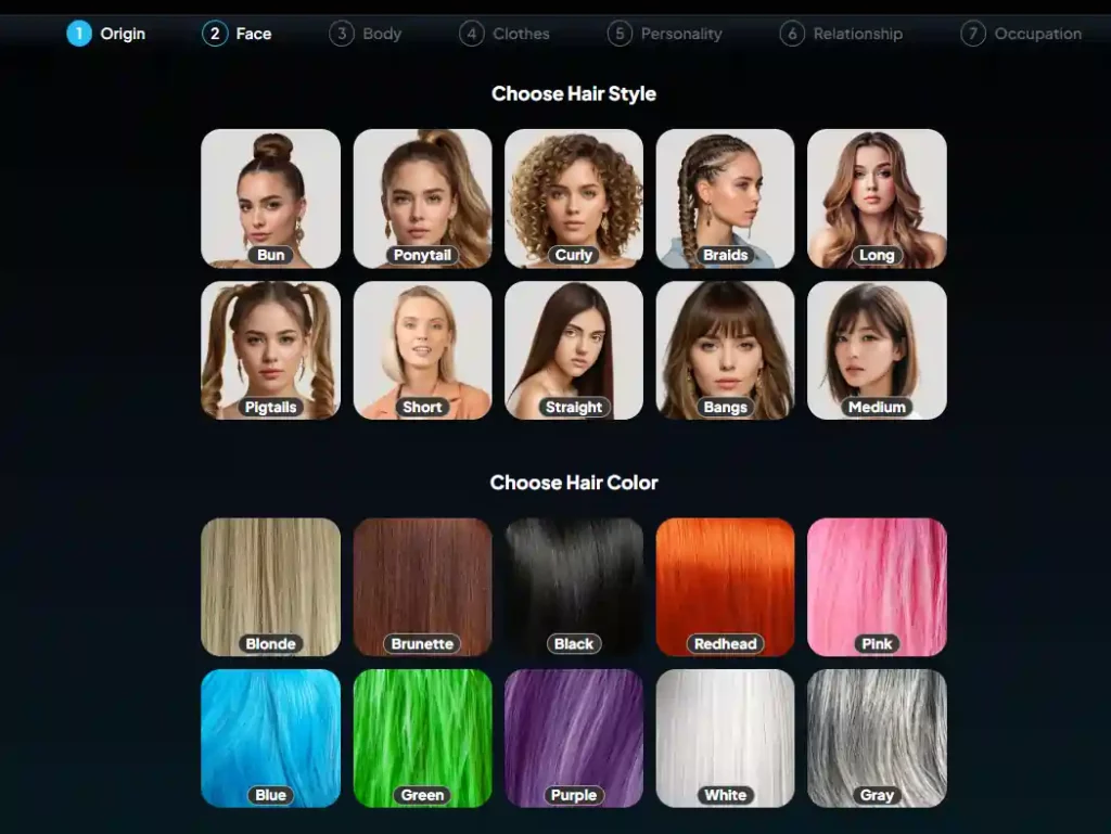 DarLink AI - Face and Hair selection