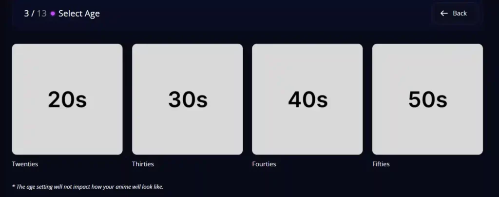 HeraHaven AI - AI Character Age Selection