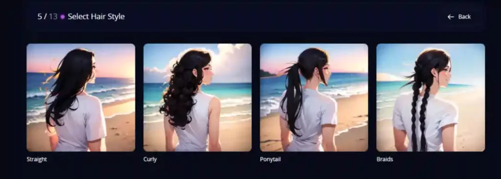 HeraHaven AI - AI Character Hair color Selection