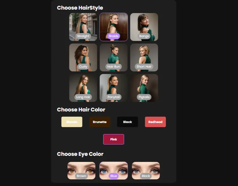Loverr AI - Customization of Physical Appearances