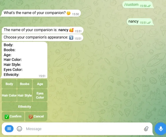 LustGF AI - Customize Attributes of AI Companion