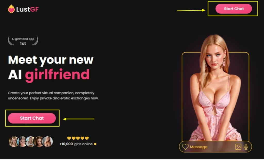 LustGF AI - Start Chat Option