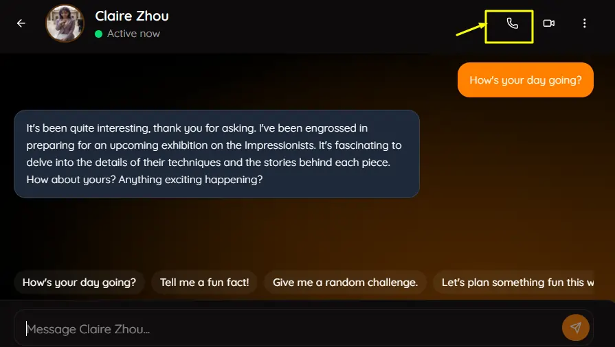 MyLovely AI - AI Voice Call Feature