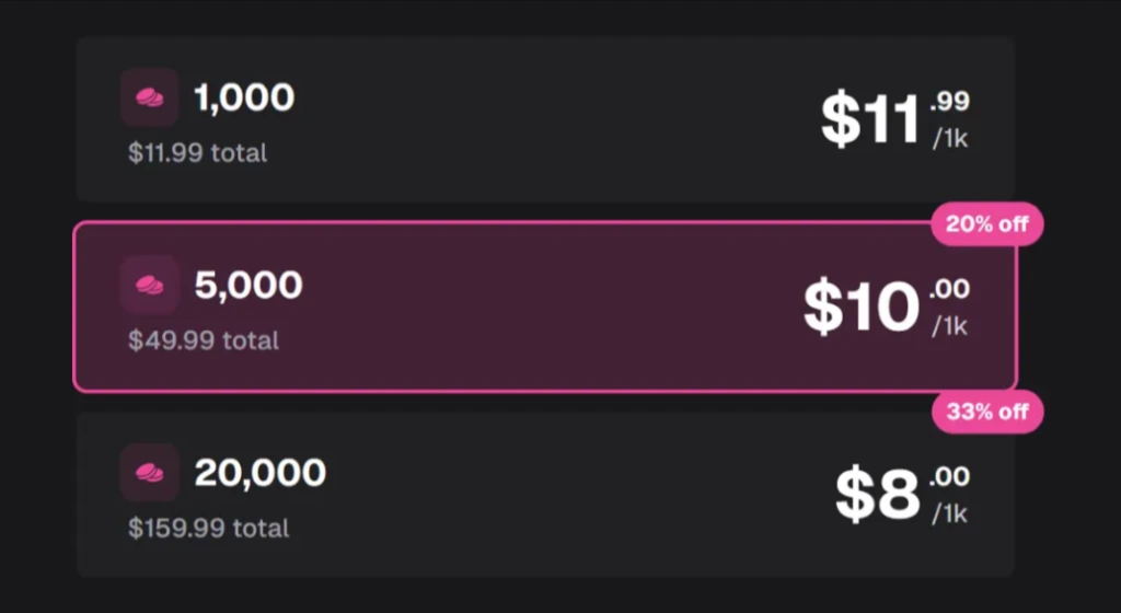 OurDream.ai DreamCoins Pricing