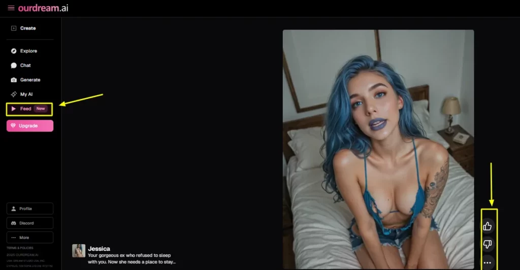 Ourdream AI - Feed Feature